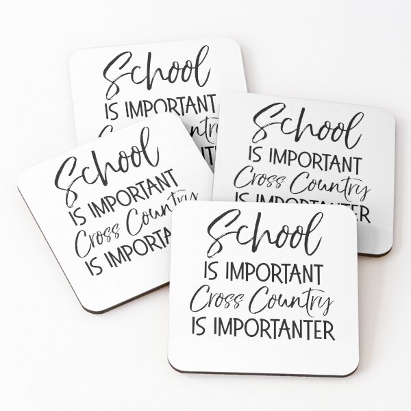 Item preview, School is Important Cross Country is Importanter Funny Running Quote designed and sold by TNDesignStudio.