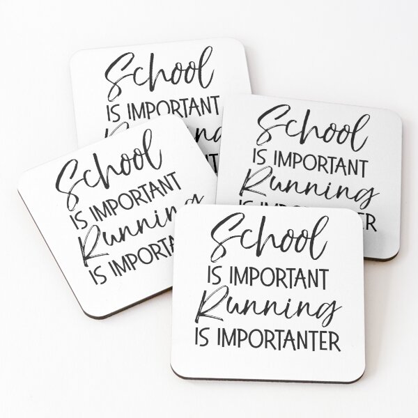 Item preview, School is Important Running is Importanter Funny Running Quote designed and sold by TNDesignStudio.