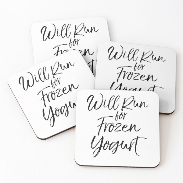 Item preview, Will Run for Frozen Yogurt Funny Running Quote designed and sold by TNDesignStudio.