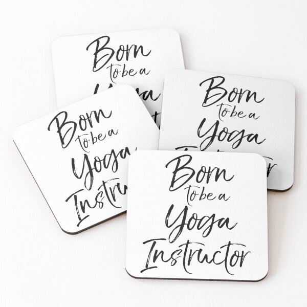 Item preview, Born to be a Yoga Instructor Cute Yoga Quote designed and sold by TNDesignStudio.