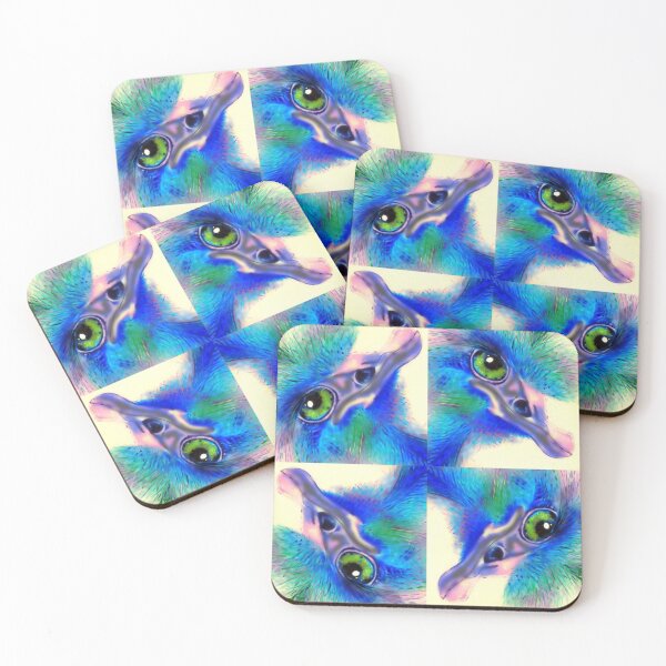 Item preview, Peacock feather emu tile design wild animals cartoon designed and sold by Julieford.