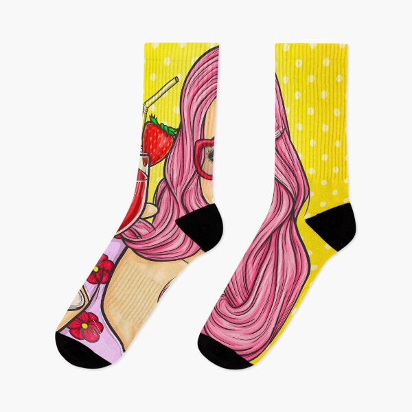 Item preview, Pop Art Girl Having a Cocktail  designed and sold by MaayanCo.