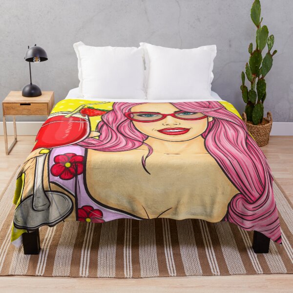 Item preview, Pop Art Girl Having a Cocktail designed and sold by MaayanCo.