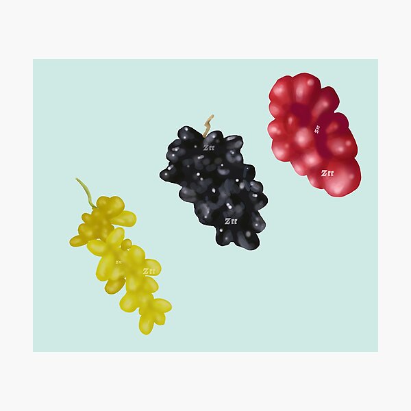 Item preview, Grapes, Red, White and black designed and sold by Zeedom.