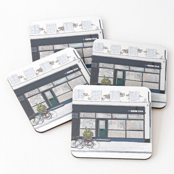 Item preview, The Good Egg - Restaurant facade illustration  designed and sold by JustineLecouffe.