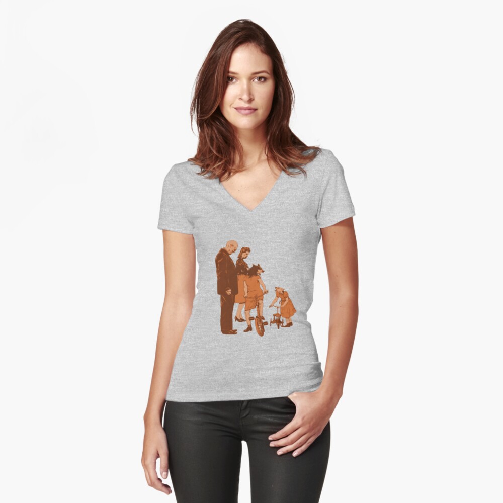 Item preview, Fitted V-Neck T-Shirt designed and sold by Guloo.