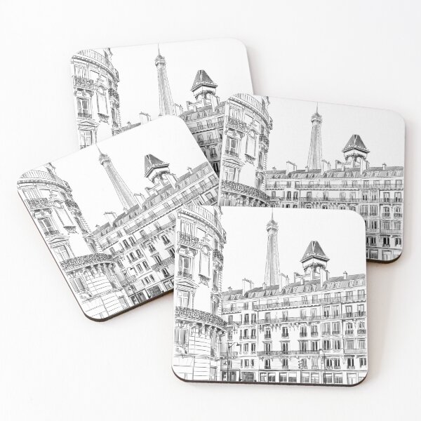 Item preview, A corner of Paris - Pencil illustration designed and sold by JustineLecouffe.