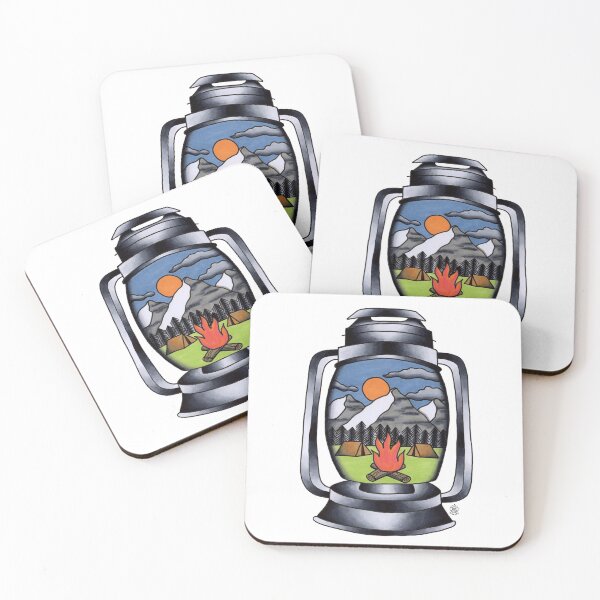 Item preview, Camping Lantern Tattoo designed and sold by napiks.