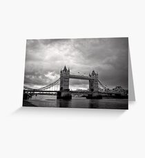 A brewing storm - Tower Bridge - London - Britain Greeting Card