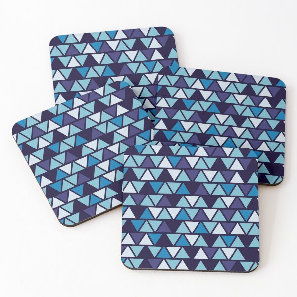 Item preview, Colorful Blue Triangles Geometric Pattern designed and sold by AnastasiaDesign.