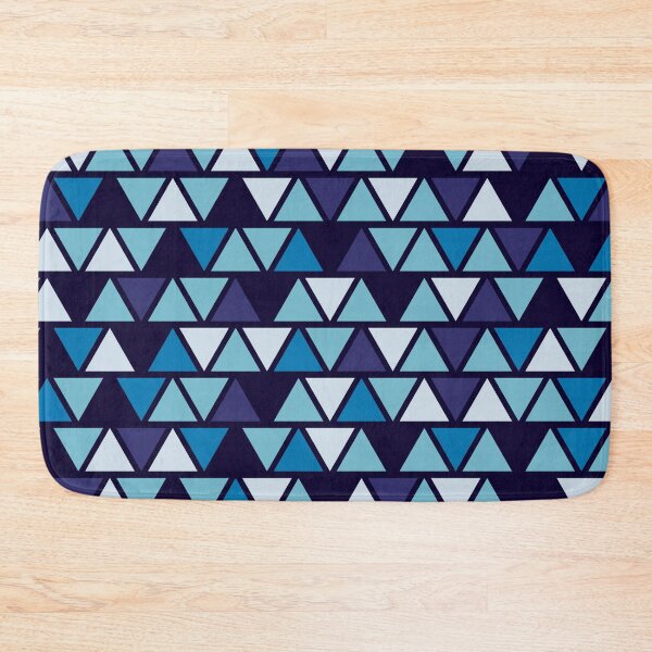 Item preview, Colorful Blue Triangles Geometric Pattern designed and sold by AnastasiaDesign.