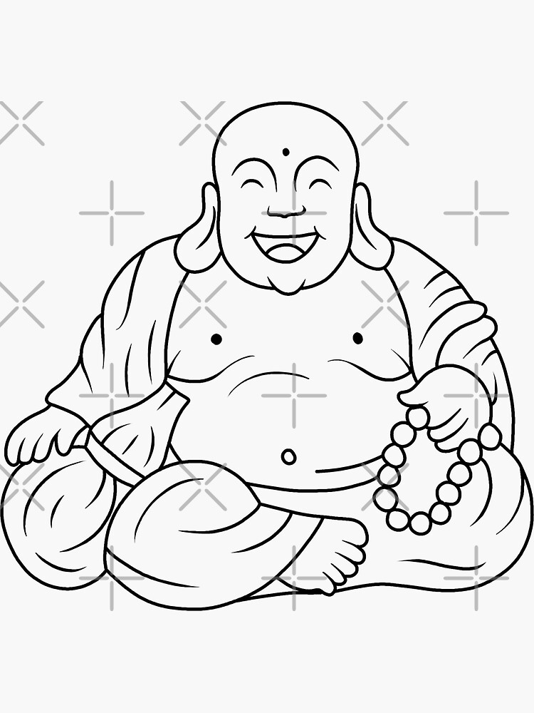"Fat Buddha" Sticker for Sale by ValentinaHramov Redbubble