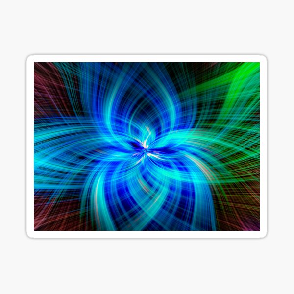 Abstract Swirl Green Clam - Mixed Media DiveArt Sticker