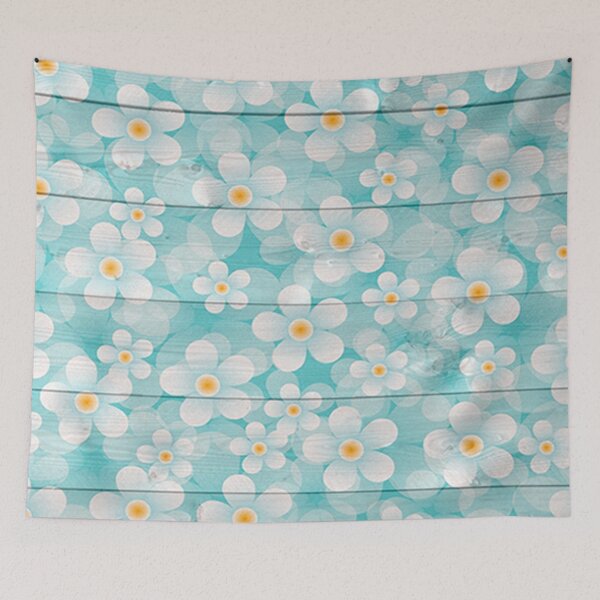 Item preview, Daisy Flowers on Teal Background Happy Daisies Graphic Art Floral Designed Gifts designed and sold by Cute & Sassy Custom Gifting Boutiques.