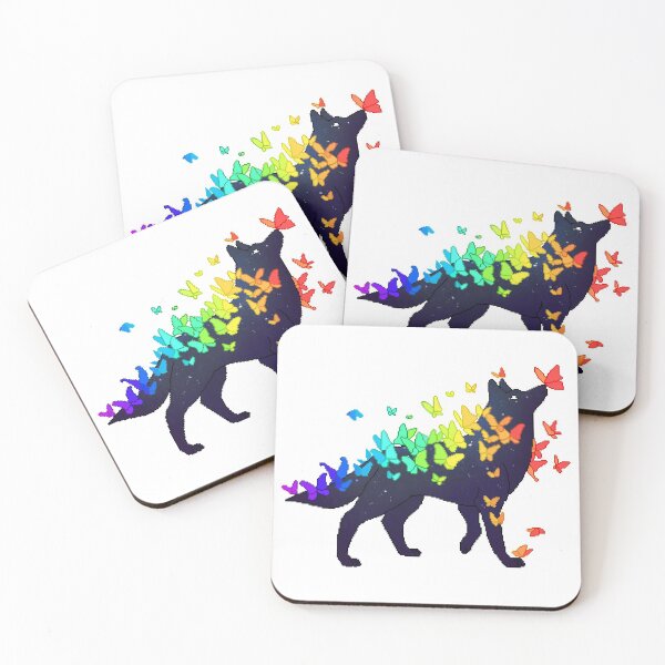 Item preview, Rainbow Pride Galaxy Wolf  designed and sold by OceanicScribble.