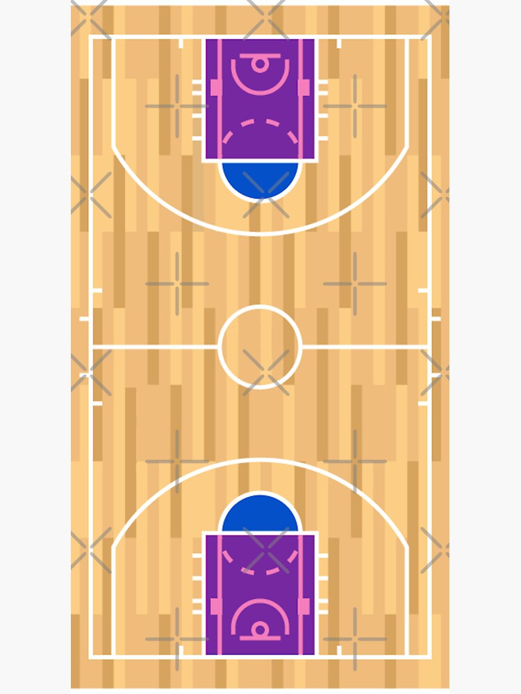 "Basketball floor rotate" Sticker for Sale by ChuckDL Redbubble