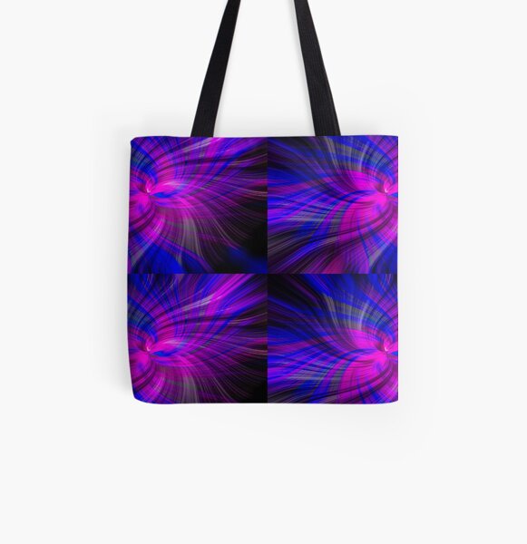 Abstract Swirl Giant Clam Pink Violet - Mixed Media DiveArt All Over Print Tote Bag