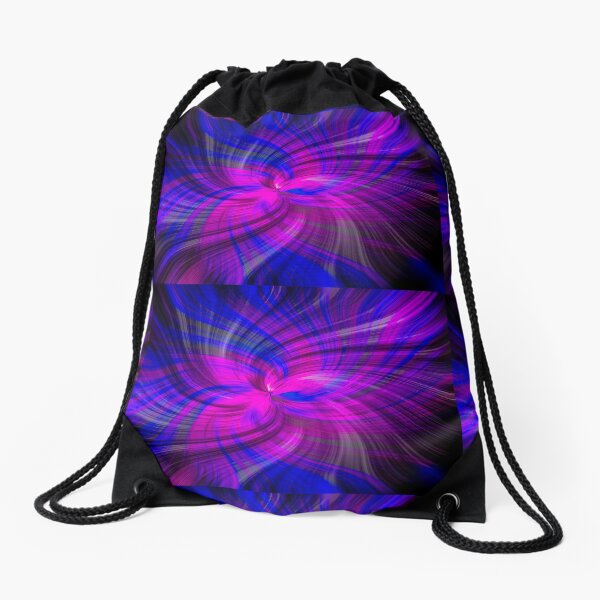 Abstract Swirl Giant Clam Pink Violet - Mixed Media DiveArt Drawstring Bag