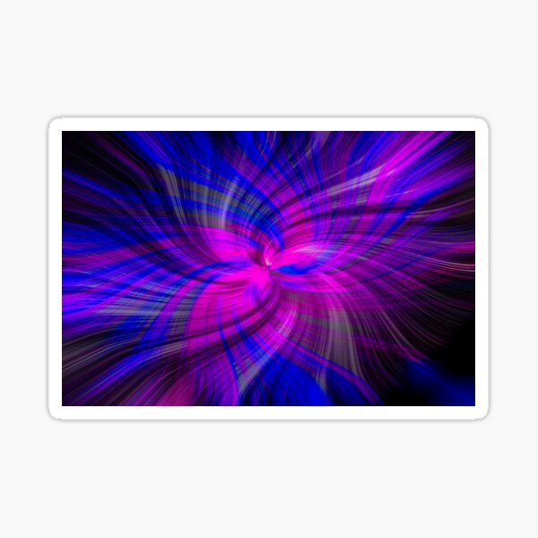 Abstract Swirl Giant Clam Pink Violet - Mixed Media DiveArt Sticker
