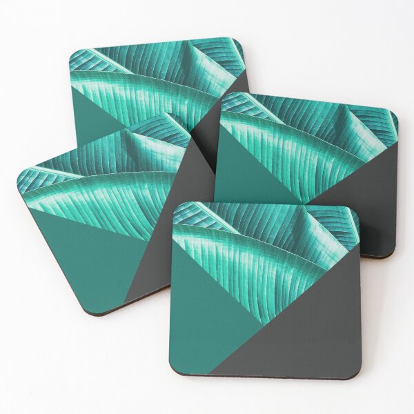 Item preview, Banana Leaves and Teal and Grey Shapes designed and sold by cadinera.