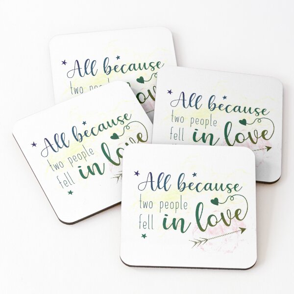 Item preview, All Because Two People Fell in Love Wedding Congratulations, Valentine quote saying designed and sold by ChloesNook.