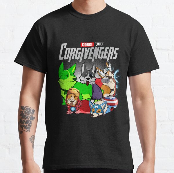 corgi avengers t shirt