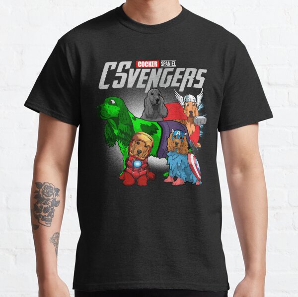 cocker spaniel avengers t shirt