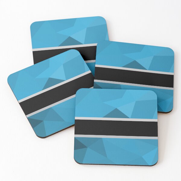 Item preview, Botswana Flag Geometric Art – Bold and Minimalist Design designed and sold by OrangePoly.
