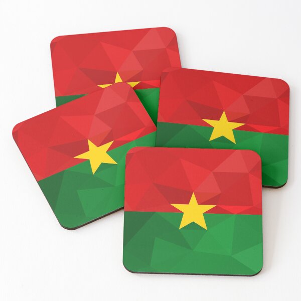 Item preview, Burkina Faso Flag Geometric Design – Bold and Patriotic Art designed and sold by OrangePoly.