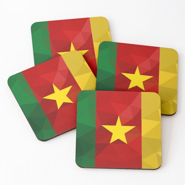 Item preview, Cameroon Flag Geometric Design – Bold and Patriotic Art designed and sold by OrangePoly.