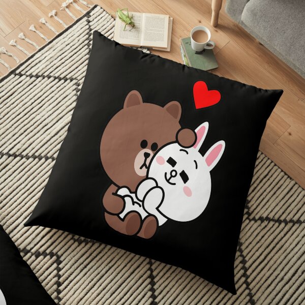 Fun Novelty Black Grizzly Bear Wearing Winter Skull Sweater Throw Pillow Cover