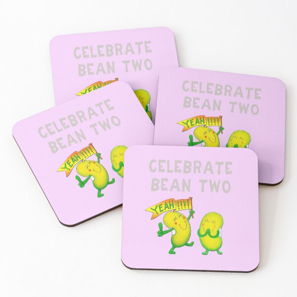 Item preview, Happy 2nd Birthday card - pink - Celebrate Bean two designed and sold by Justbeanhappy.