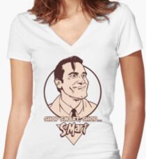 Ash from Evil Dead Women's Fitted V-Neck T-Shirt
