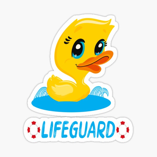 Lifeguard with the rubber duck Sticker
