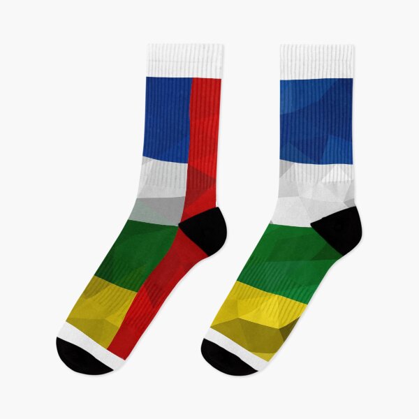 Item preview, Central African Republic Flag Geometric Design – Bold and Colorful Art designed and sold by OrangePoly.