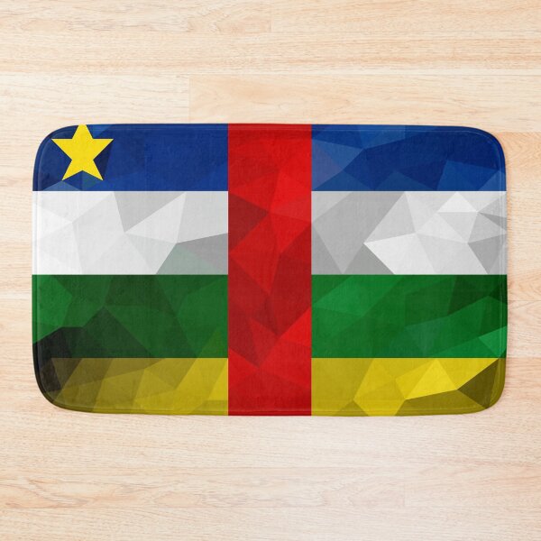 Item preview, Central African Republic Flag Geometric Design – Bold and Colorful Art designed and sold by OrangePoly.