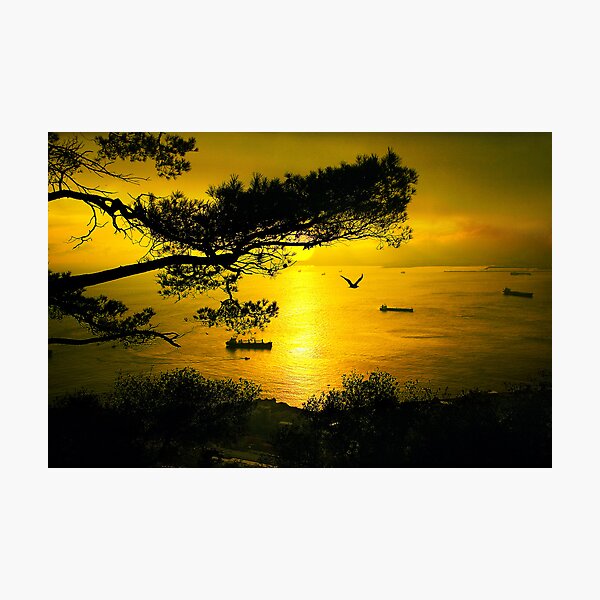 Golden Sunset Gibraltar Photographic Print