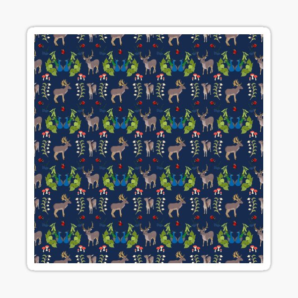 Deer park, a pattern inspired by Castle Blatna Sticker