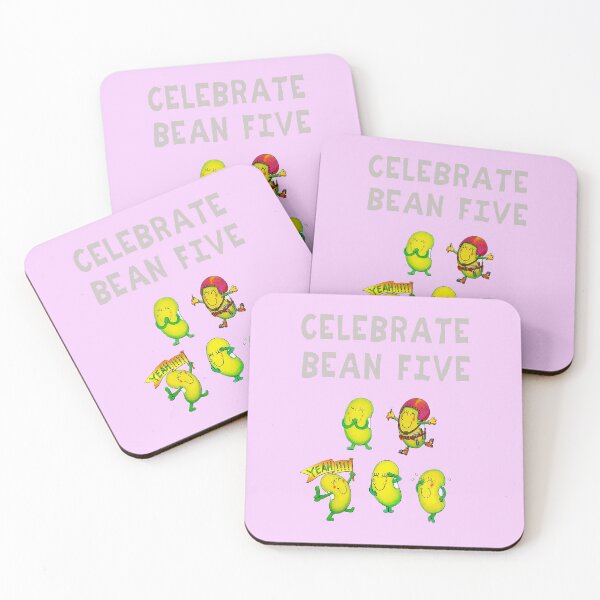 Item preview, Happy 5th Birthday card - pink - Celebrate Bean five designed and sold by Justbeanhappy.