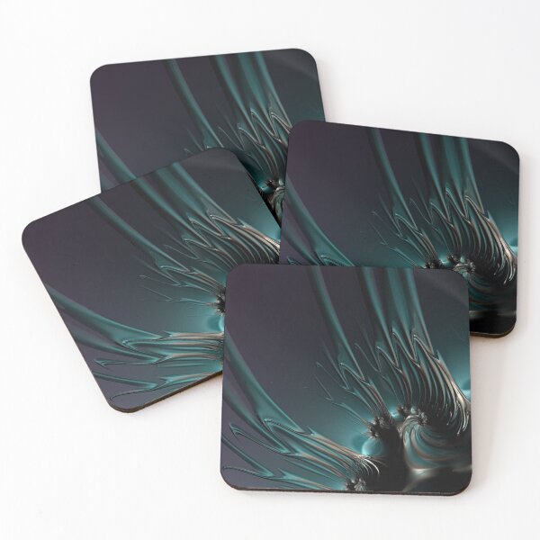 Item preview, Abstract Mandelbrot Set Fractal Art in Teal and Black designed and sold by Karen McFarland.