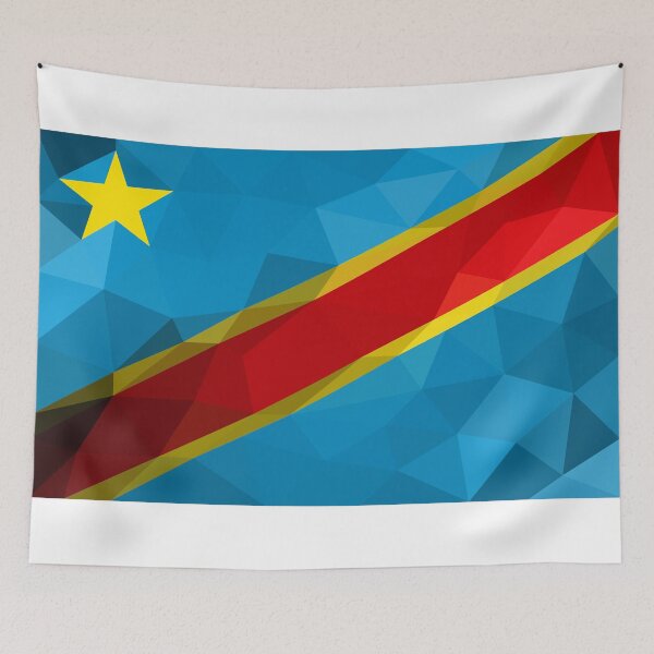 Item preview, Congo Flag Geometric Art – Bold and Vibrant Design designed and sold by OrangePoly.