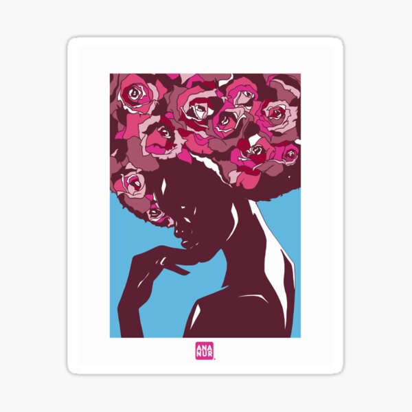 Bouquet de cheveux Sticker