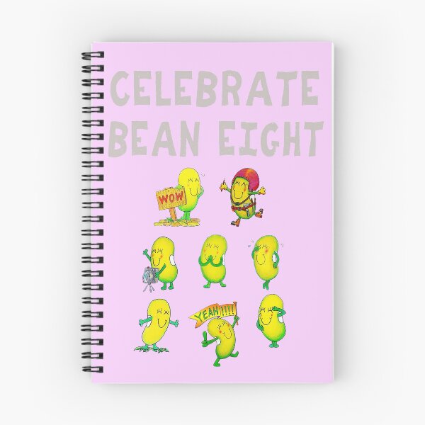 Item preview, Happy 8th Birthday card - pink - Celebrate Bean Eight designed and sold by Justbeanhappy.