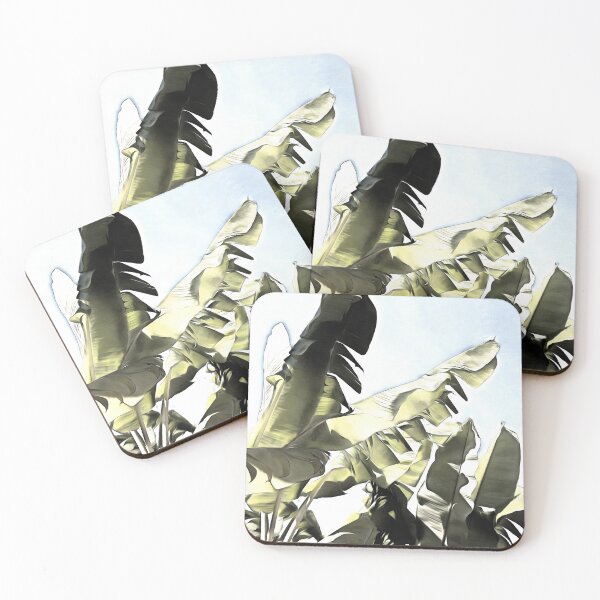 Item preview, Tropical Banana Leaves Pastel Color Illustration designed and sold by taiche.