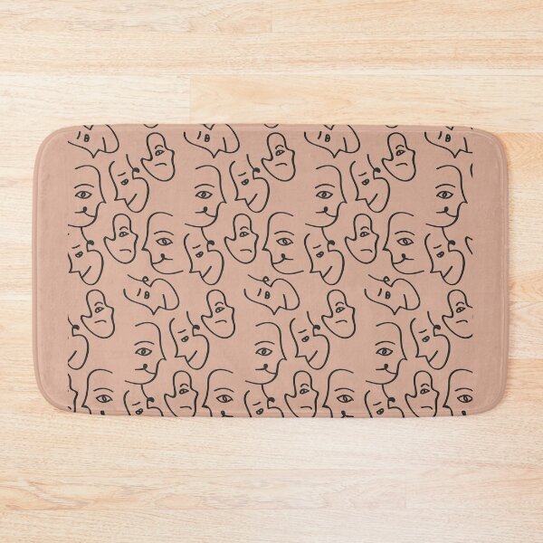 Item preview, Abstract face line art #pink designed and sold by technicolorable_art.