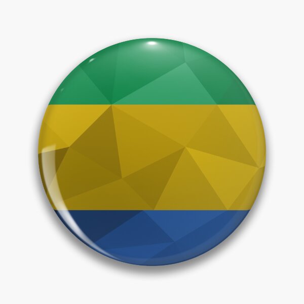Item preview, Gabon Flag Geometric Design – Bold and Modern Art designed and sold by OrangePoly.