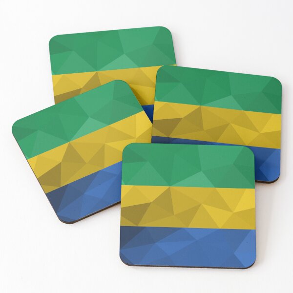 Item preview, Gabon Flag Geometric Design – Bold and Modern Art designed and sold by OrangePoly.