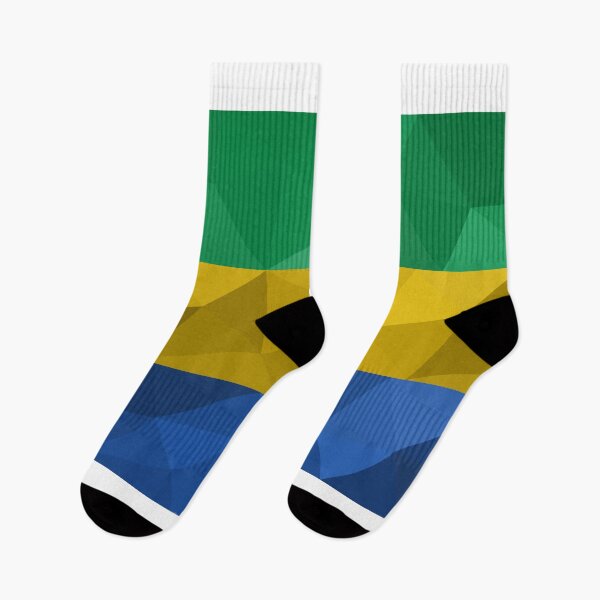 Item preview, Gabon Flag Geometric Design – Bold and Modern Art designed and sold by OrangePoly.