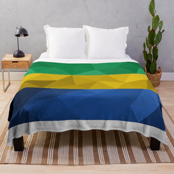 Item preview, Gabon Flag Geometric Design – Bold and Modern Art designed and sold by OrangePoly.