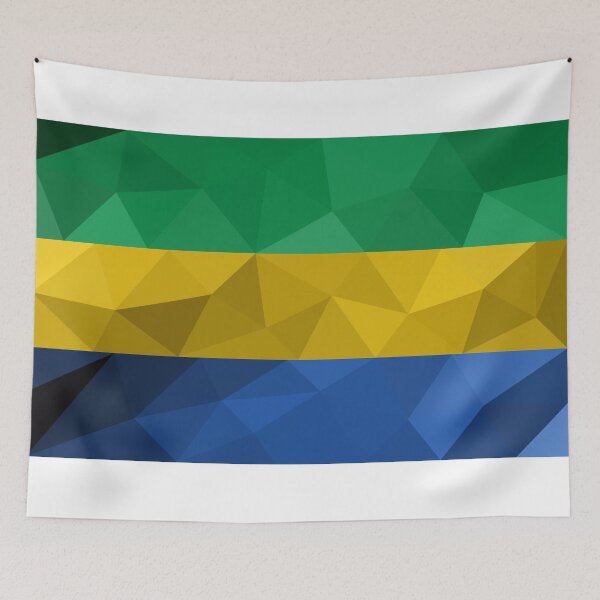 Item preview, Gabon Flag Geometric Design – Bold and Modern Art designed and sold by OrangePoly.